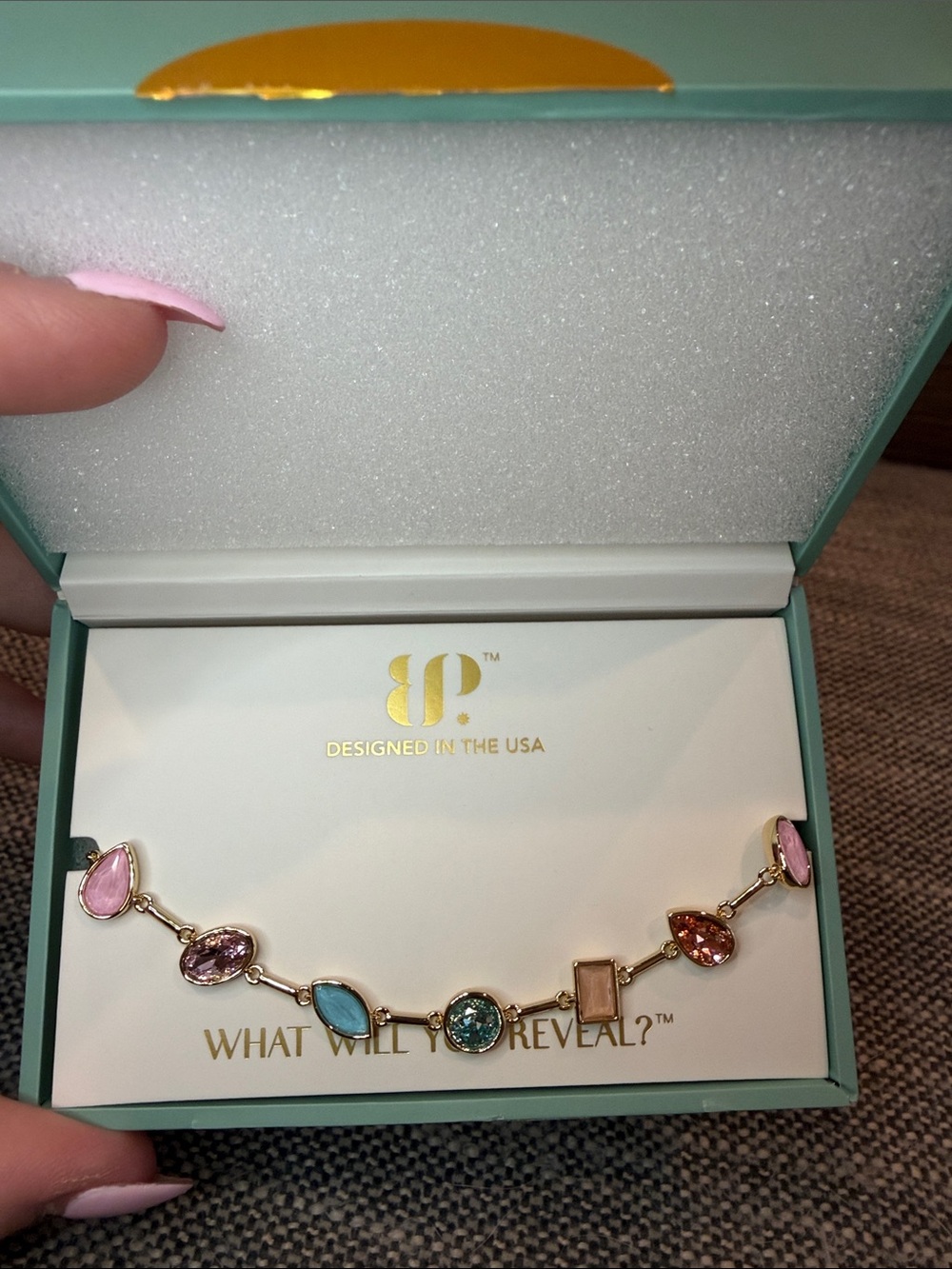 Bomb Party Summer Jewel Candy Miami on Gold Bracelet